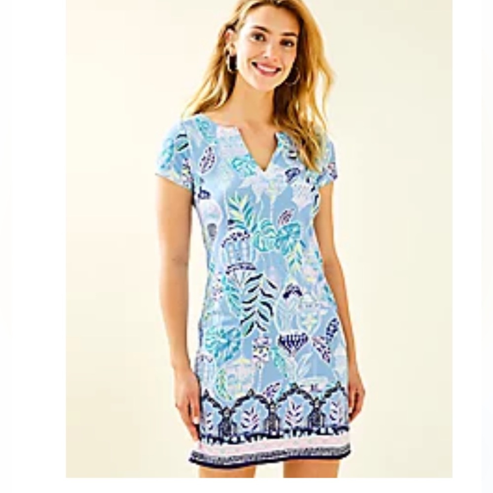 Lilly Pulitzer Sophiletta Engineered Dress  Blue Peri Lapis Lanterns Sz Med